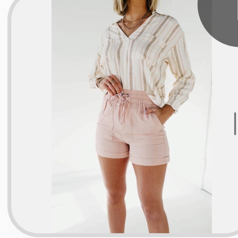 Zenana High Waist Pink Shorts from The Mod Boutique size M